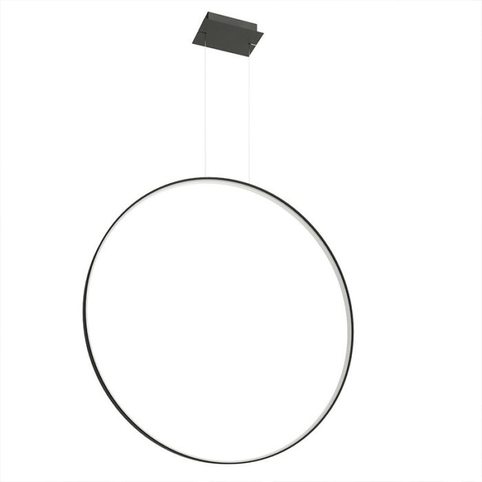 Moderne hanglamp Ringo, zwart, aluminium, 70w, 3000K