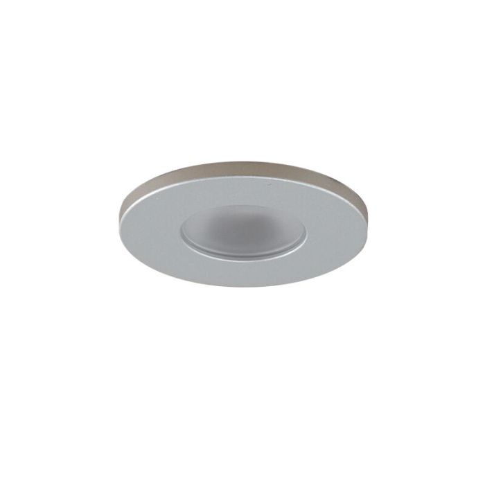 4 geborsteld Chroom veranda inbouwspots Dico, IP65, incl. aansluitset en afstandbediening