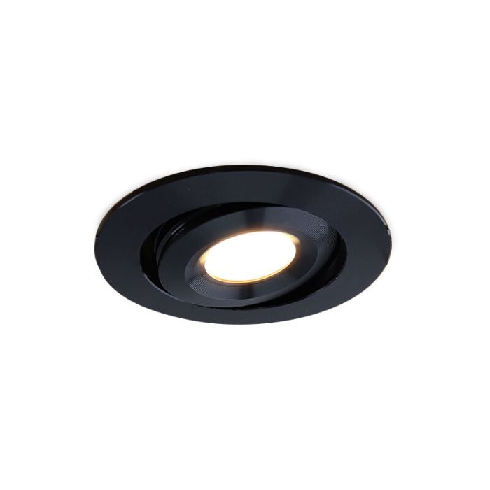 10 kantelbare veranda spots Rona, IP44, met aansluitset en afstandsbediening, zwart