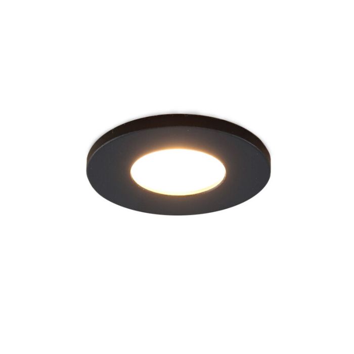 18 zwarte veranda inbouwspots Dico, IP65, incl. aansluitset en afstandbediening