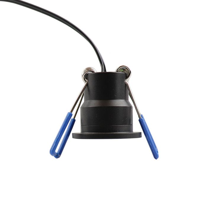 18 zwarte veranda inbouwspots Dico, IP65, incl. aansluitset en afstandbediening