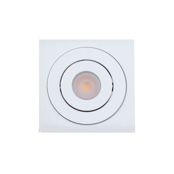 10 kantelbare veranda spots Rona vierkant, IP44, met aansluitset en afstandsbediening, wit