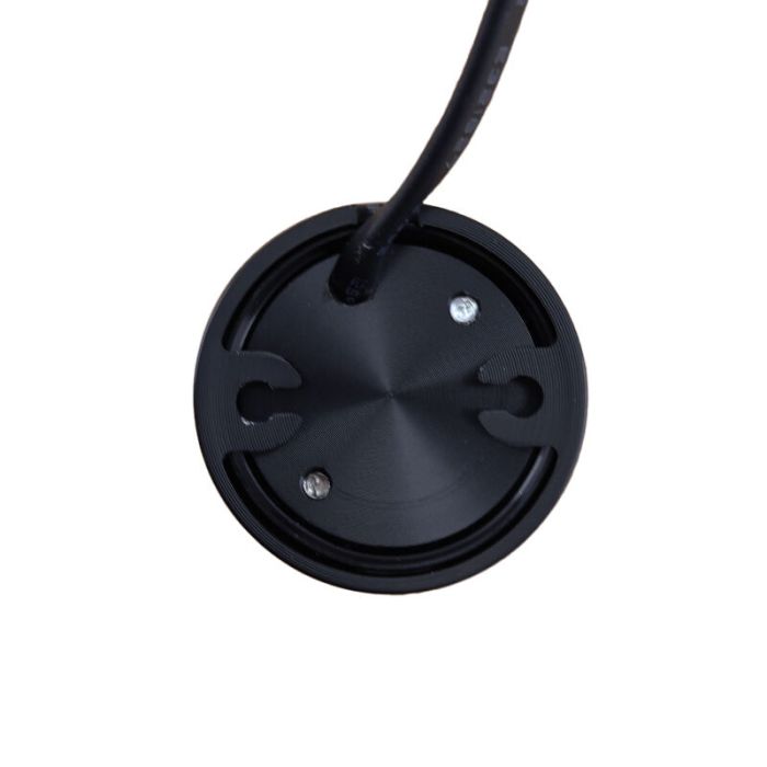 5 ronde zwarte veranda opbouwspots Vasso, IP44, incl. aansluitset en afstandbediening