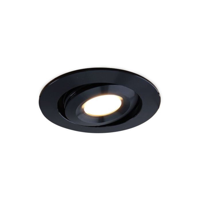 6 kantelbare smart veranda spots Rona, IP44, met aansluitset, zwart