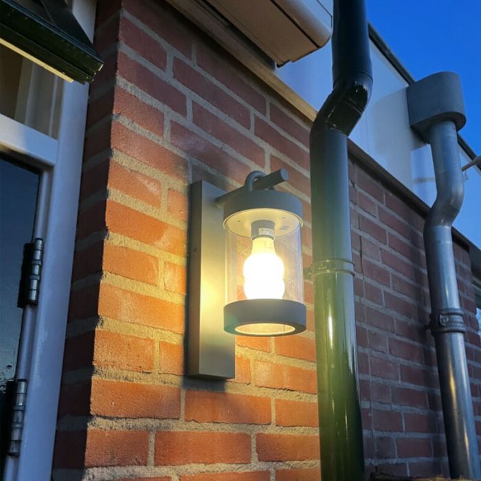 Antraciet schemersensor buitenlamp Sambesi, Modern