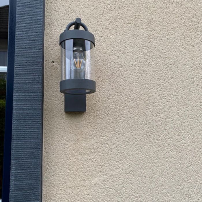Antraciet schemersensor buitenlamp Sambesi, Modern