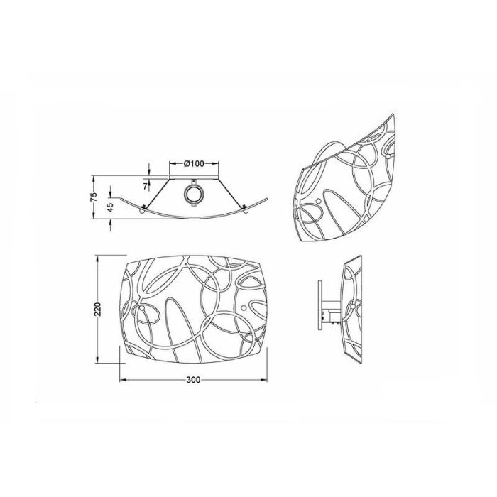 Moderne wandlamp Antoine, Wit