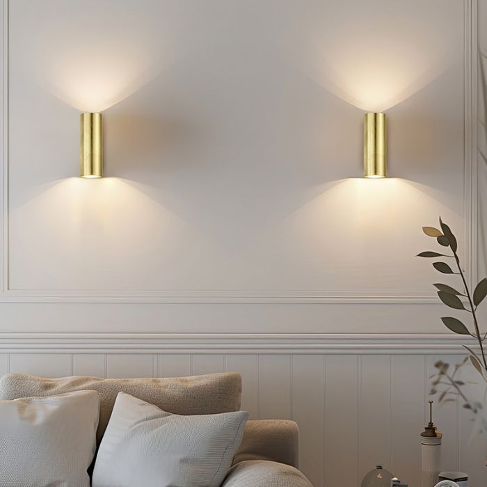 Moderne wandlamp Adam, Goud
