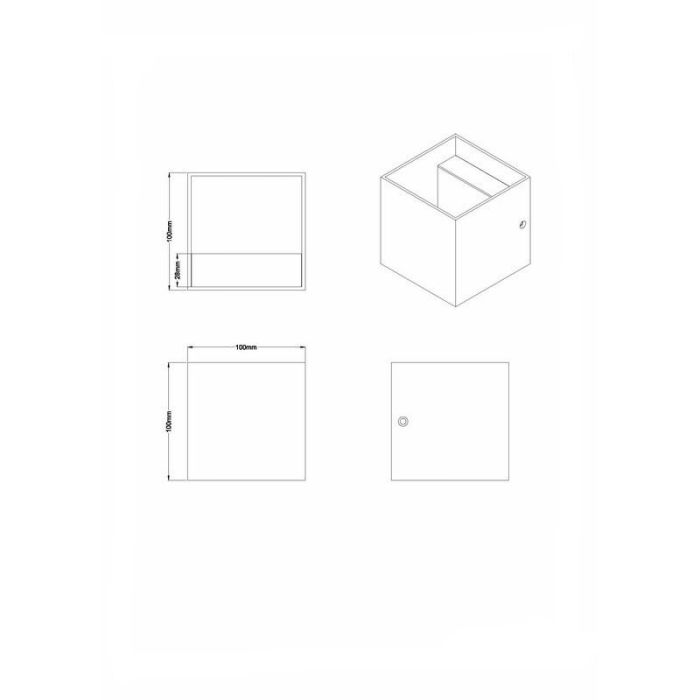 Witte up down wandlamp modern, Eva, 4,3W, 3000K LED