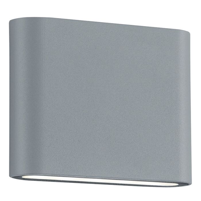 Zilveren buitenlamp modern, Bridlington, 2,5W, 3000K LED, IP54