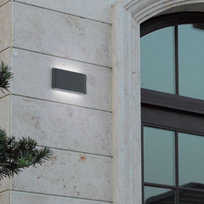 Antraciete buitenlamp modern, Bridlington, 4,5W, 3000K LED, IP54