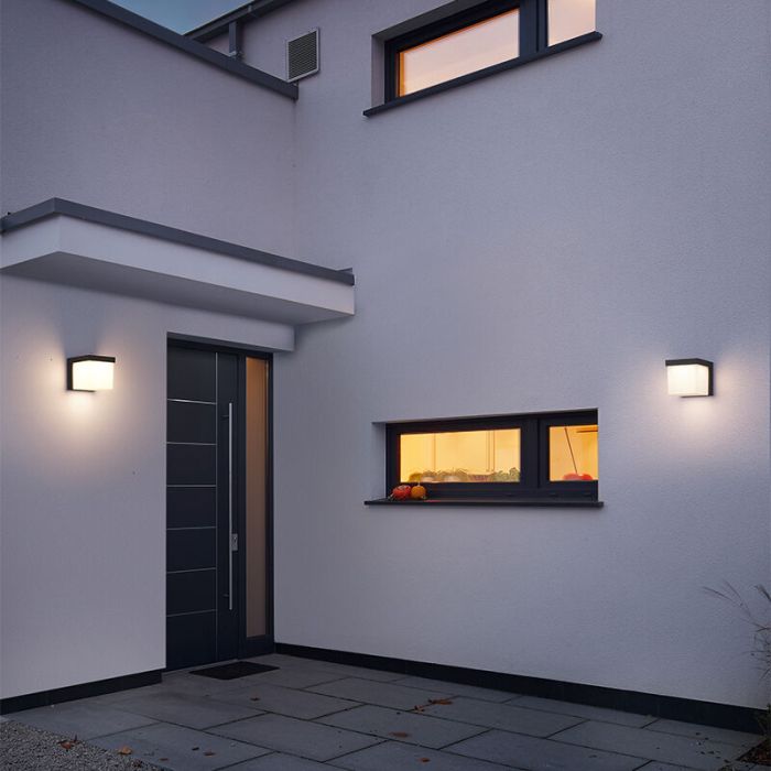 Antraciete buitenlamp aluminium, Faro, 3,5W, 3000K LED, IP54