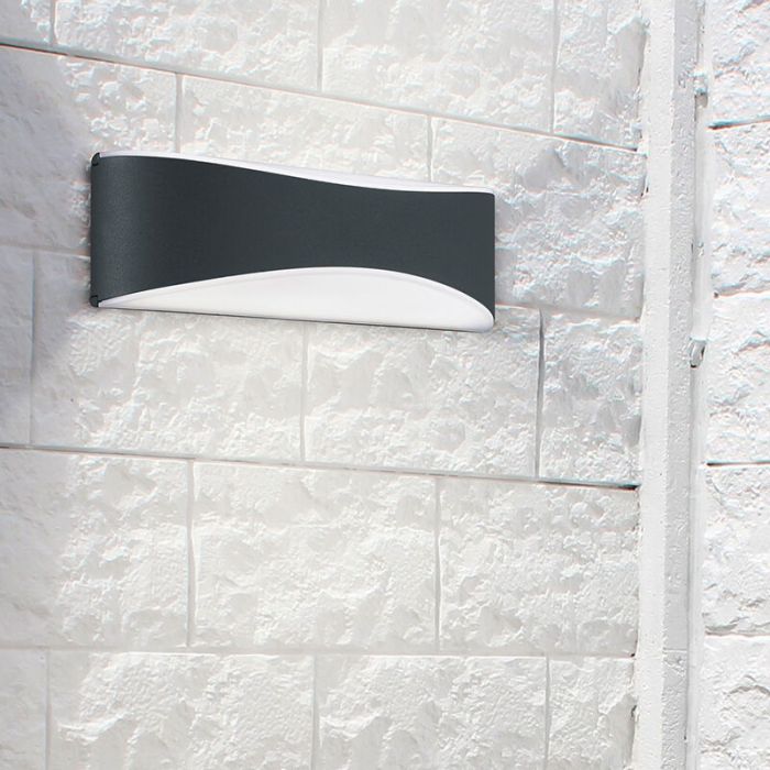 Zwarte buitenlamp modern, Bernadina, 9W, 3000K LED, IP65
