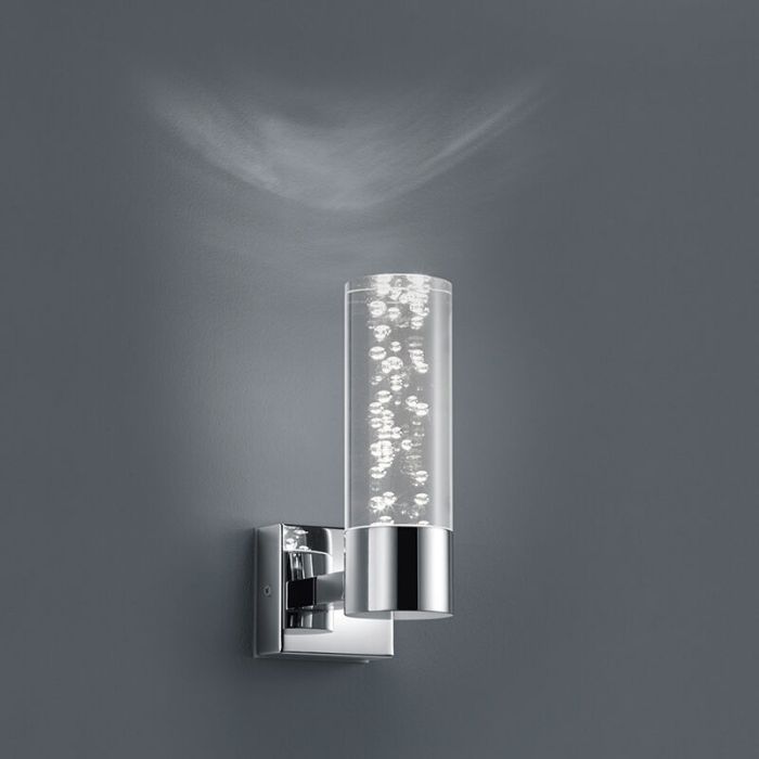 Chromen wandlamp design, Delfina, 3,1W, 3000K LED, IP44