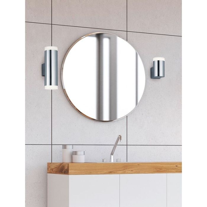 Chromen wandlamp modern, Spjald, 4W, 3000K LED, IP44