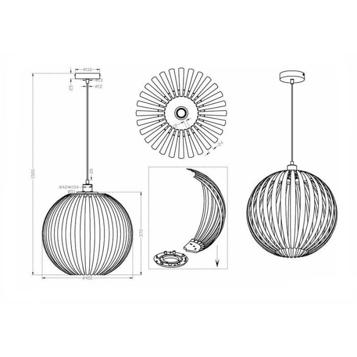 Chromen hanglamp design, Latanya