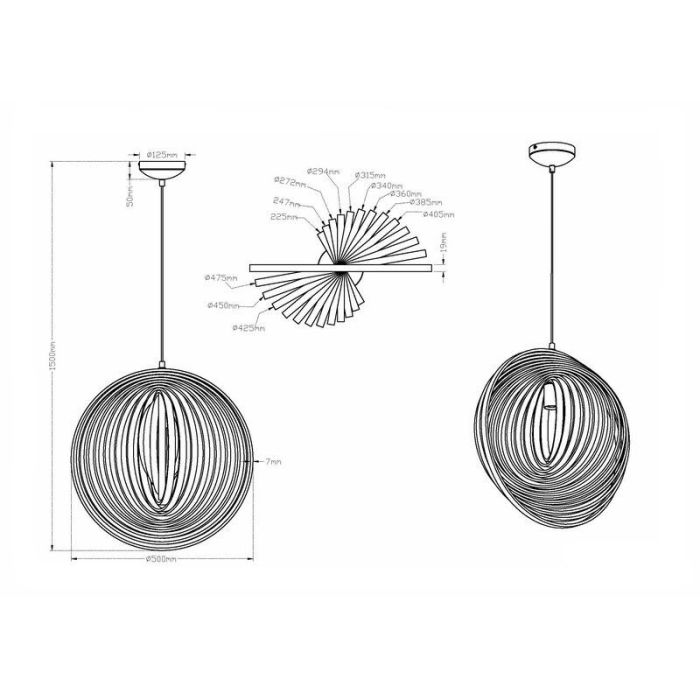 Bruine hanglamp modern, Xoelle