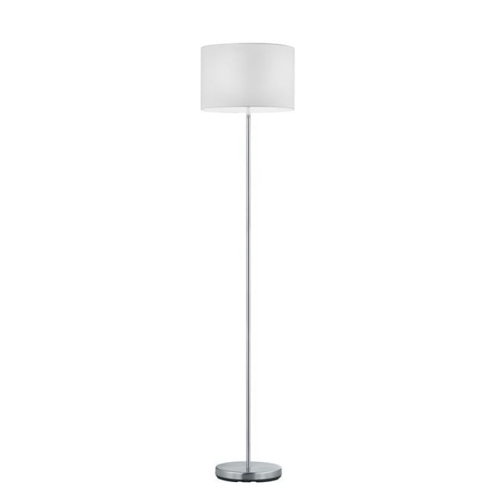 Nikkelen vloerlamp metaal, Ledbury, met schakelaar