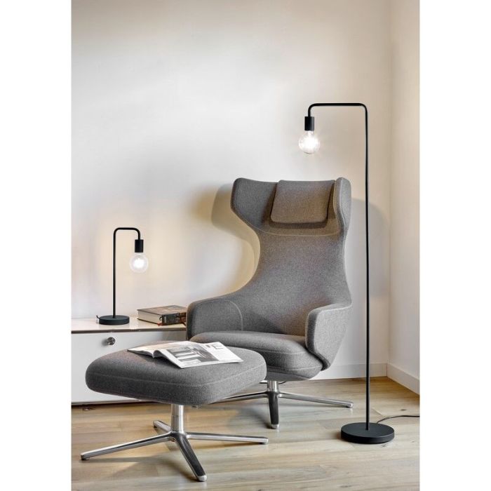 Zwarte vloerlamp modern, Ritual, met schakelaar