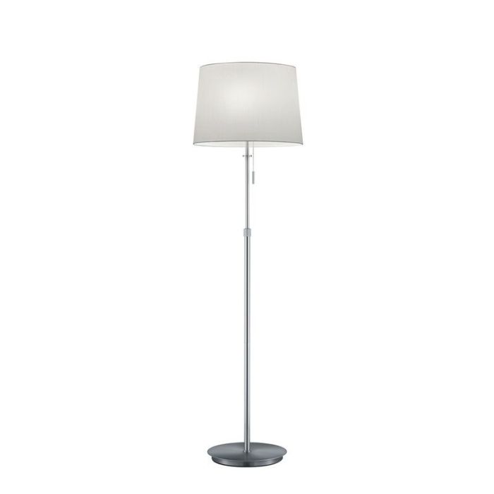 Nikkelen vloerlamp klassiek, Niva, met trekschakelaar