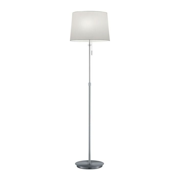 Nikkelen vloerlamp klassiek, Niva, met trekschakelaar