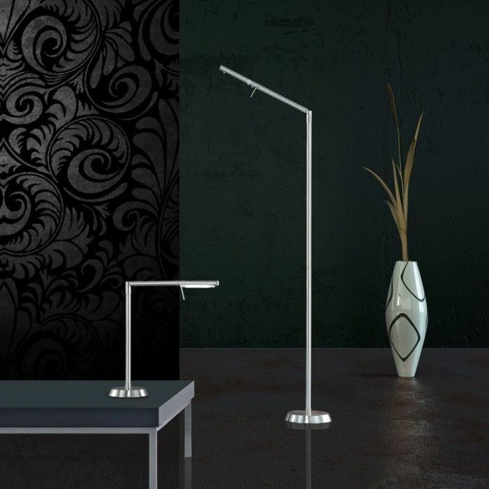 Chromen vloerlamp modern, Rebel, 6W, 3000K LED, met touchdimmer
