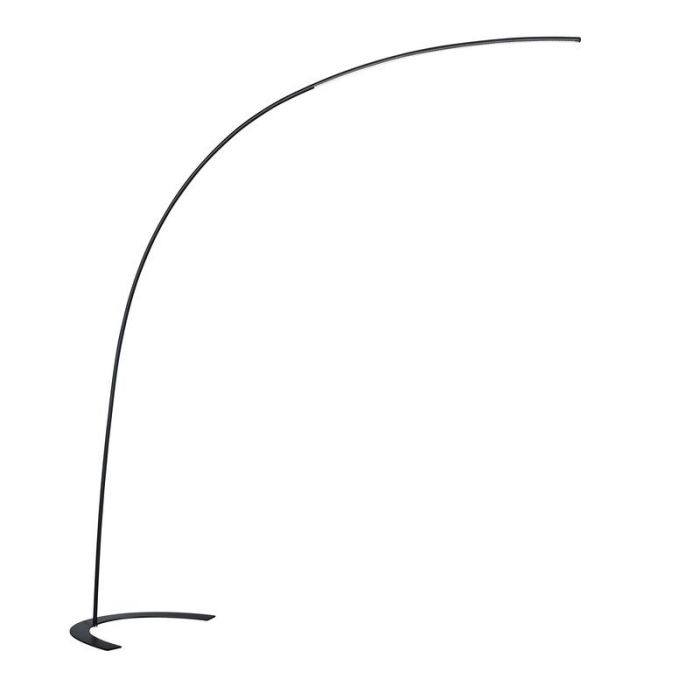 Zwarte booglamp modern, Libro, 18W, 3000K LED, met schakelaar