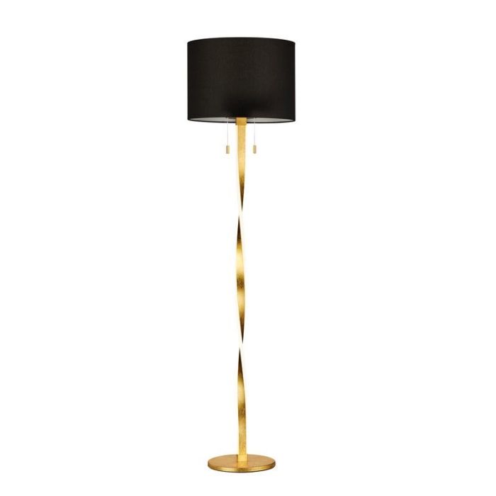 Gouden vloerlamp modern, Ramten, 7W, 3000K LED, met trekschakelaar