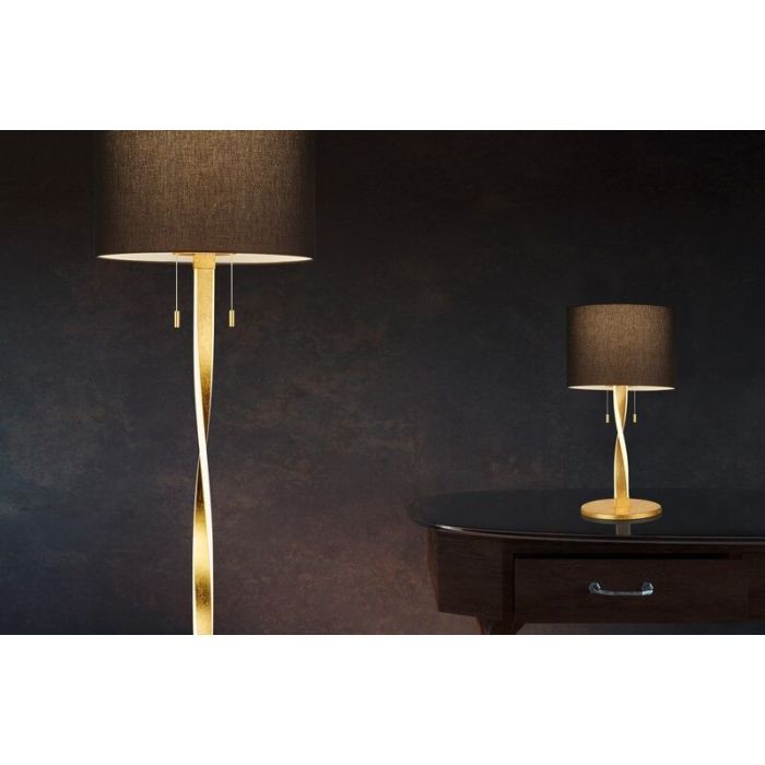 Gouden vloerlamp modern, Ramten, 7W, 3000K LED, met trekschakelaar