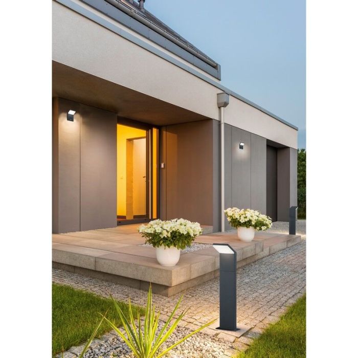 Zwarte buitenlamp modern, Solana, 9W, 3000K LED, IP54