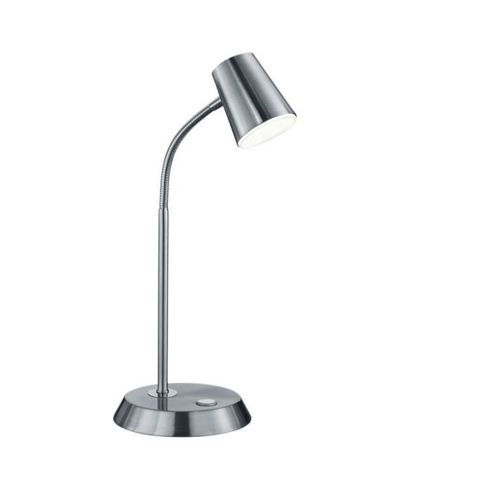 Nikkelen tafellamp glas, Laysha, 4,7W, 3000K LED, met schakelaar