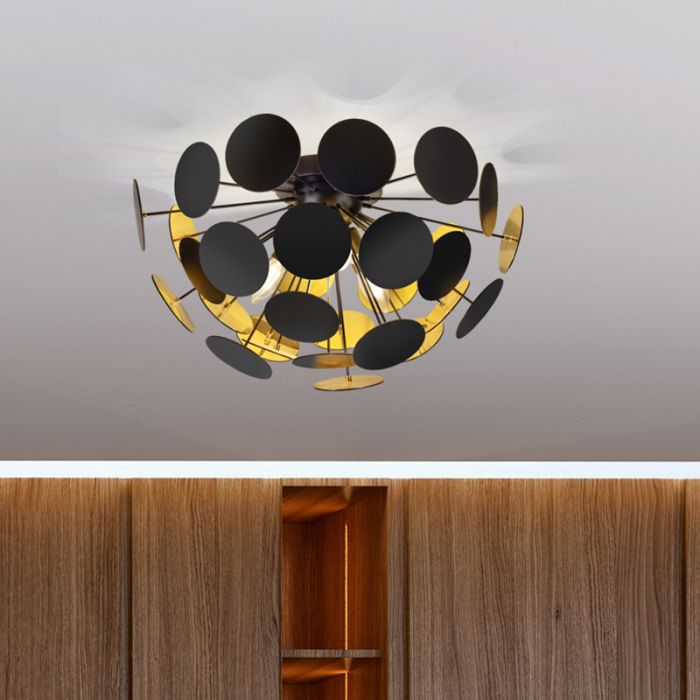 Zwarte plafonnière modern, Xinhe