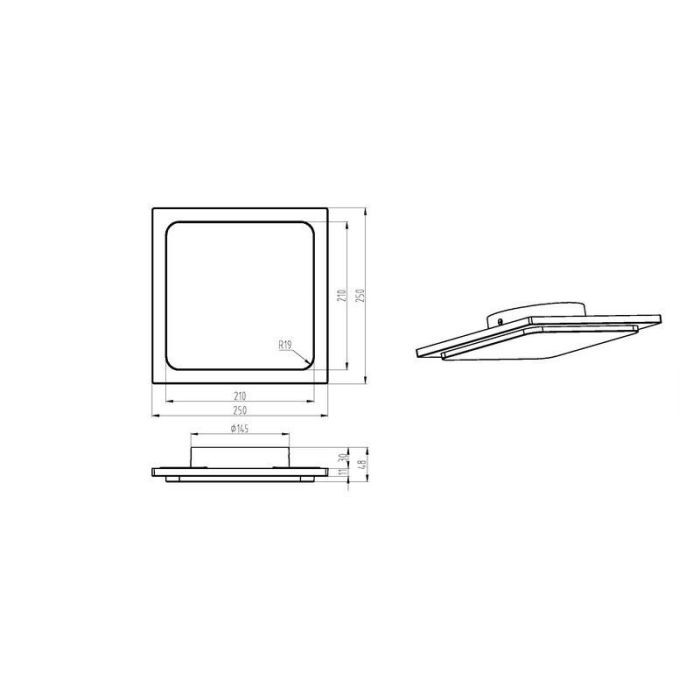 Antraciete buitenlamp aluminium, Elonzo, 18W, 3000K LED, IP54