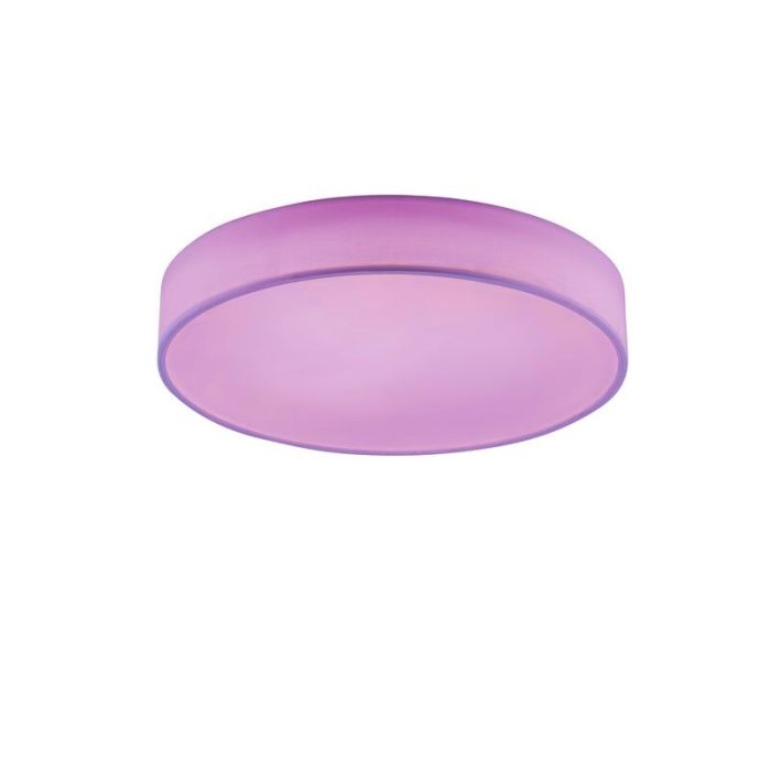 Witte plafonnière modern, Gording, 36W, RGBW LED, met afstandsbediening