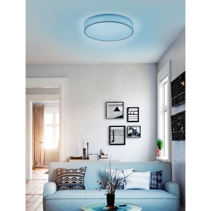 Witte plafonnière modern, Gording, 36W, RGBW LED, met afstandsbediening