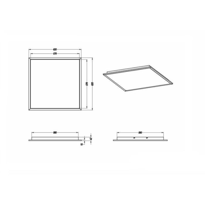 Nikkelen plafonnière modern, Badria, 30W, 3000K LED