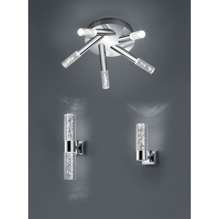 Chromen badkamer plafondlamp design, Delfina, 3,1W, 3000K LED, IP44