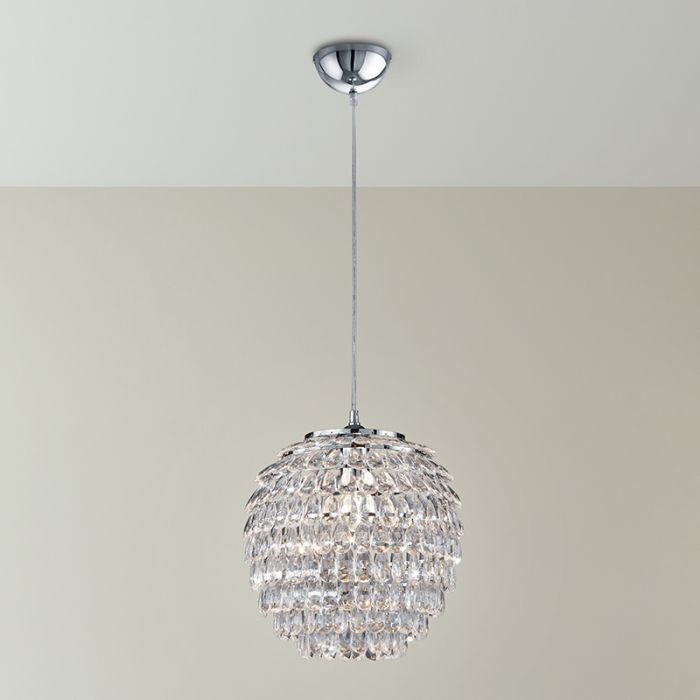 Chromen hanglamp retro, Ilse