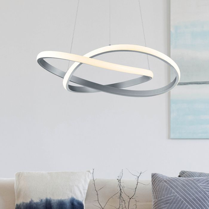Nikkelen hanglamp modern, Aby, 27W, 3000K LED