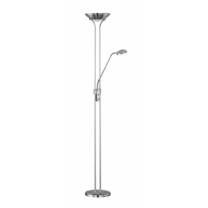 Zwarte vloerlamp modern, Aiden, 20W, 3000K LED, met schakelaar