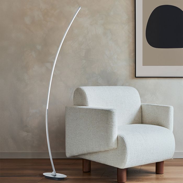 Zwarte vloerlamp design, Vessla, 11W, 3000K LED, met schakelaar