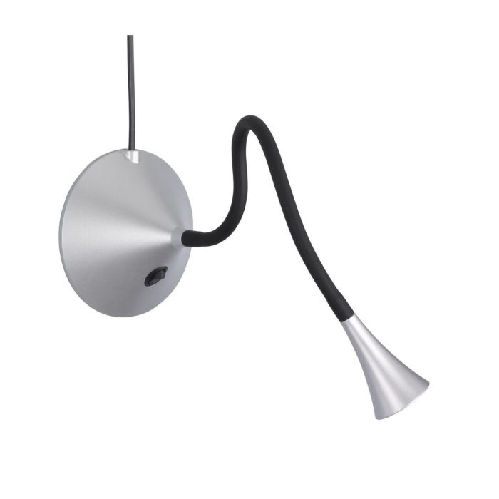 Zilveren bureaulamp modern, Yelaisa, 3W, 3000K LED, met schakelaar