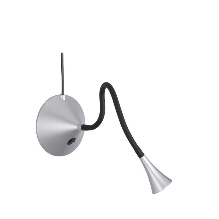Zilveren bureaulamp modern, Yelaisa, 3W, 3000K LED, met schakelaar