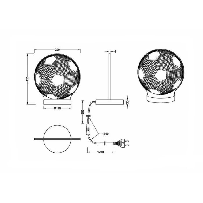 Chromen tafellamp design, Berit, 7W, warm tot koud wit verstelbare LED, met schakelaar