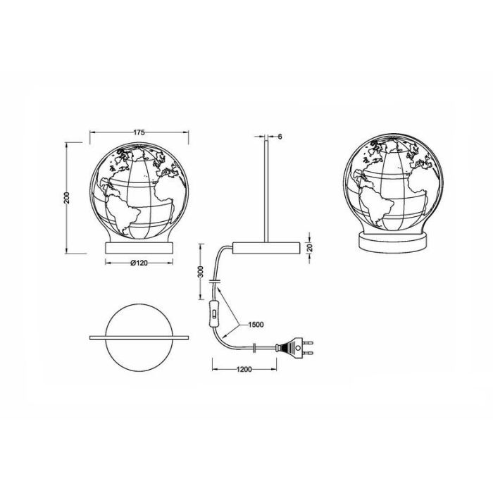 Chromen tafellamp design, Berfin, 7W, warm tot koud wit verstelbare LED, met schakelaar