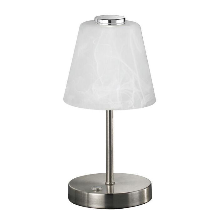 Nikkelen tafellamp modern, Nakskov, 2,5W, 3000K LED, met schakelaar