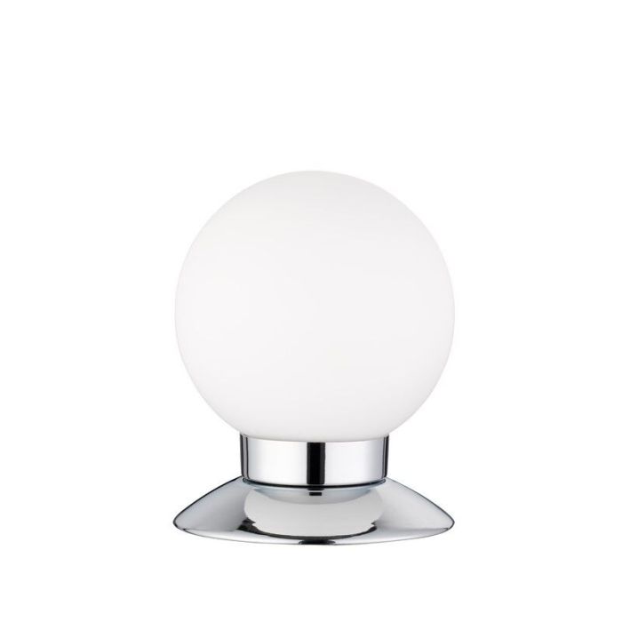 Chromen tafellamp modern, Nolan, 3W, 3000K LED, met schakelaar