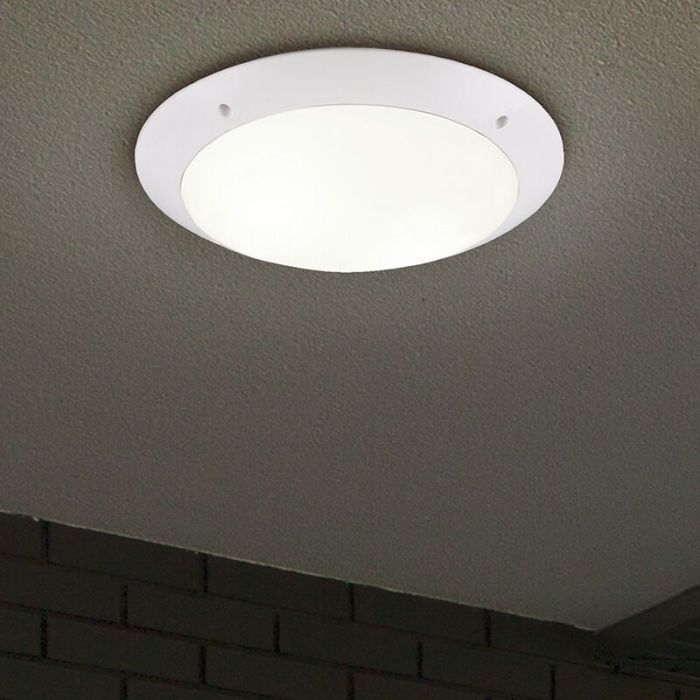 Witte plafondlamp Gandrup, Modern