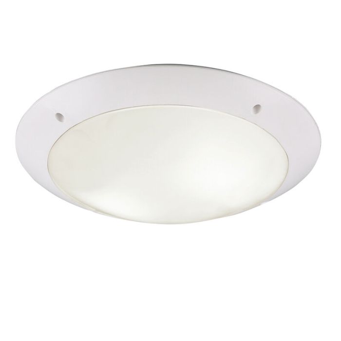 Witte plafondlamp Gandrup, Kunststof