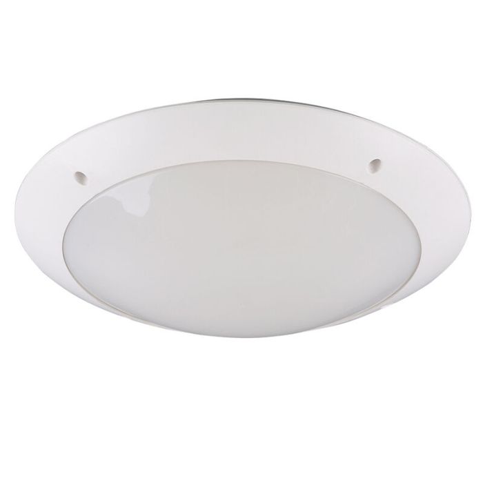 Witte plafondlamp Gandrup, Kunststof